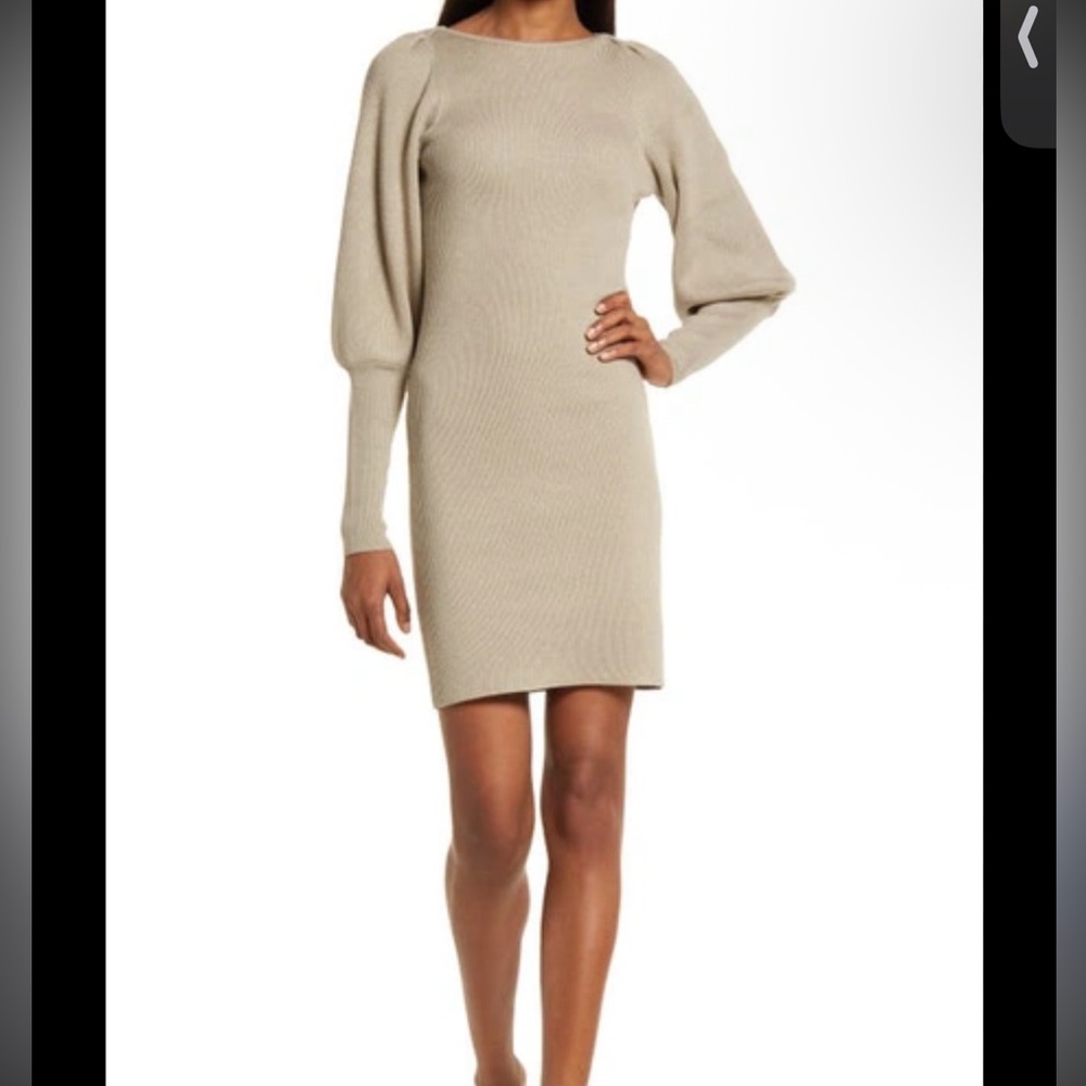 NWT French Connection Beige Ribbed Sweater